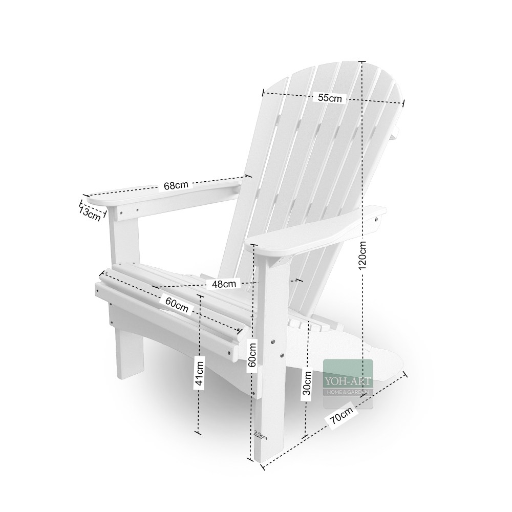 Adirondack Chair USA Classic Maße Relax Weatherwood