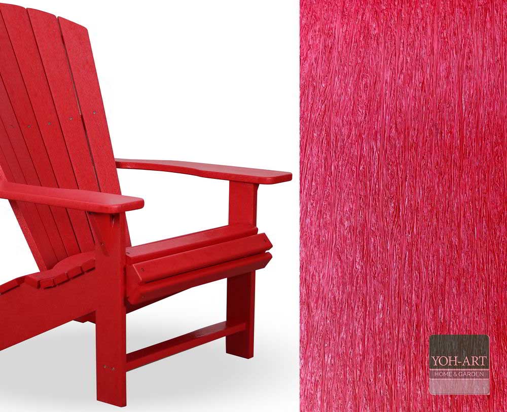 Adirondack Chair sieht aus wie Holz in Rot