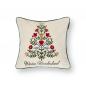 Preview: Velvet Kissenhülle, Kissenbezug Bio-Baumwolle, Organic Cotton Kissen, Dekokissen Weihnachten, Sofakissen Samt, Weihnachtsdeko Wohnzimmer, Landhaus Weihnachtsdeko, Wichtelgeschenk, Geschenkidee Weihnachten