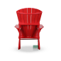 Preview: Adirondack Kanadischer Chair Red Preview: Adirondack Kanadischer Chair Red