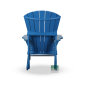 Preview: Adirondack Chair Blue Preview: Adirondack Chair Blue