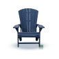 Preview: Adirondack Chair Canada Navy Blue von vorne Preview: Adirondack Chair Canada Navy Blue von vorne