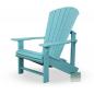 Preview: Adirondack Chair in Aqua aus bis zu 100 % recyceltem Kunststoff auf einer Holzterrasse