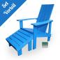 Mobile Preview: Adirondack Chair Coast Set Blue