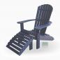 Mobile Preview: Adirondack Chair USA Classic Patriot Blue, mit Fussteil
