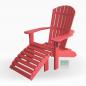 Preview: Adirondack Chair USA rot mit Fussteil