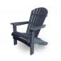 Preview: Adirondack Chair USA Classic Relax Dark Grey Seitenansicht links – ergonomischer Adirondack Gartenstuhl