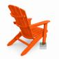 Preview: Wetterbeständiger Adirondack Chair in leuchtendem Orange – robuster Relax-Gartenstuhl aus hochwertigem Recyclingmaterial.
