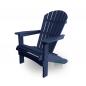 Preview: Adirondack Chair USA Classic Relax Patriot Blue Seitenansicht links – ergonomischer Adirondack Gartenstuhl
