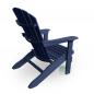Preview: Adirondack Chair USA Classic Relax Patriot Blue Rückansicht rechts – langlebiger Outdoor Gartenstuhl