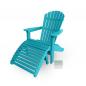 Preview: Adirondack Chair USA Classic Relax Türkis Fußteil links Detail – stabiler Outdoorstuhl mit massiver Konstruktion
