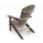 Preview: Adirondack Chair USA Classic Relax Weatherwood Seitenansicht hinten links – klassischer Adirondack Gartenstuhl