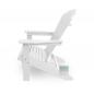 Preview: Adirondack Chair USA Classic Relax White linke Seitenansicht – komfortabler Gartenstuhl