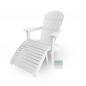 Preview: Adirondack Chair USA Classic Relax White Fußteil links Detail – stabiler Outdoor Relaxstuhl