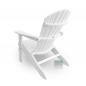 Preview: Adirondack Chair USA Classic Relax White Seitenansicht links hinten – klassischer Adirondack Chair
