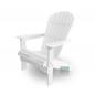 Preview: Adirondack Chair USA Classic Relax White Seitenansicht links – ergonomischer Adirondack Gartenstuhl