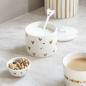 Preview: Bastion Collections Zuckerdose, Zuckerdose White Brown Hearts, Bastion Collections Keramik Dose,
