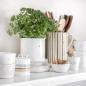 Preview: Geschirr schwarz braune Streifen, Bastion Collections Neuheiten, skandinavisches Geschirr modern, stilvolle Zuckerdose