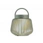 Preview: Mobile LED-Leuchte LITO XS von blomus in Agave Green, seitliche Ansicht mit offenen Metallstreben