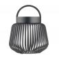 Preview: blomus LITO Black XS mobile LED-Leuchte in Schwarz mit filigranem Metallstreben-Design