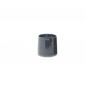 Preview: DutZ Vase Pot Robin Blue Grey handgefertigter Glaspot in Blau-Grau mit dekorativer Glasstruktur