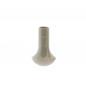 Preview: DutZ Vase Marco Taupe handgefertigte Glasvase in Graubeige mit schlankem Hals und bauchiger Form