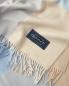 Preview: Gant Karierte Decke Extra fine Merinowolle Fresh Blue