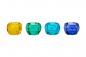 Mobile Preview: Gift Company Palisades Teelichthalter 4er SET gelb/grün/blau/dk.blau, schick, modern, cool
