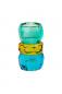 Mobile Preview: Gift Company Palisades Kristallglas Kerzen-/Teelichthalter blau/gelb/grün, toll, modern, fruehling