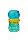 Preview: Gift Company Palisades Kristallglas Kerzen-/Teelichthalter blau/gelb/grün, hell, freundlich