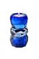 Mobile Preview: Gift Company Palisades Kristallglas Kerzen-/Teelichthalter blau, schick, modern