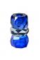 Preview: Gift Company Palisades Kristallglas Kerzen-/Teelichthalter blau, wunderschoen, trendig