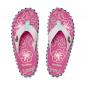 Preview: Gumbies Australische Sandalen Blush Hibiscus mit floralem Design am Strand