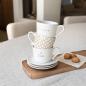 Mobile Preview: Bastion Collections Tasse weiß Little Bows Caramel