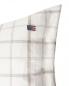 Preview: Lexington White/Brown Checked Cotton Flannel Kissenbezug