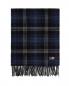 Preview: Lexington Massachussets Recycled Wool Schal Blue Black Check