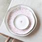 Preview: Bastion Collection Frühstück Teller White Rose Hearts all over