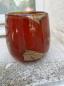 Preview: Dekocandle Vase Thick votive bowl with honey red waves