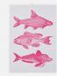 Preview: Frohstoff Textilmanufaktur Geschirrtuch - Fisch Trio neonpink