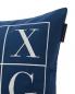 Mobile Preview: Lexington Kissenbezug Logo Cotton Twill Blue, Label, stylisch, trendig
