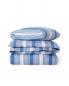 Preview: Lexington White/Blue Striped Cotton Sateen Bed Set, schoen, fein