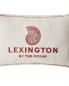 Preview: Lexington Kissenbezug Logo Embroidered White Coconut, Close up