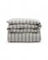 Preview: Lexington Bettdeckenbezug Gray/White Striped Lyocell/Cotton, kuschelig, weich