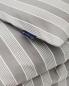 Preview: Lexington Bettdeckenbezug Gray/White Striped Lyocell/Cotton, close up