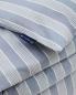 Preview: Lexington Bettdeckenbezug Blue/Off-White Striped Lyocell/Cotton, Close up