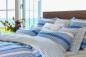 Preview: Lexington White/Blue Striped Cotton Sateen Bed Set, Mood, Bett, relaxen