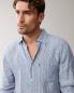 Preview: Lexington Ryan Line Shirt White Blue, Mood, Model, CLose up