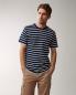Preview: Lexington Ricky Striped Tee Dark Blue Beige Stripe, Mood, Model, Schoen