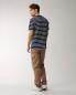Preview: Lexington Ricky Striped Tee Dark Blue Beige Stripe, Mood, Model, Rueckseite