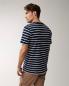 Preview: Lexington Ricky Striped Tee Dark Blue Beige Stripe, Mood, Model, Streifenmuster